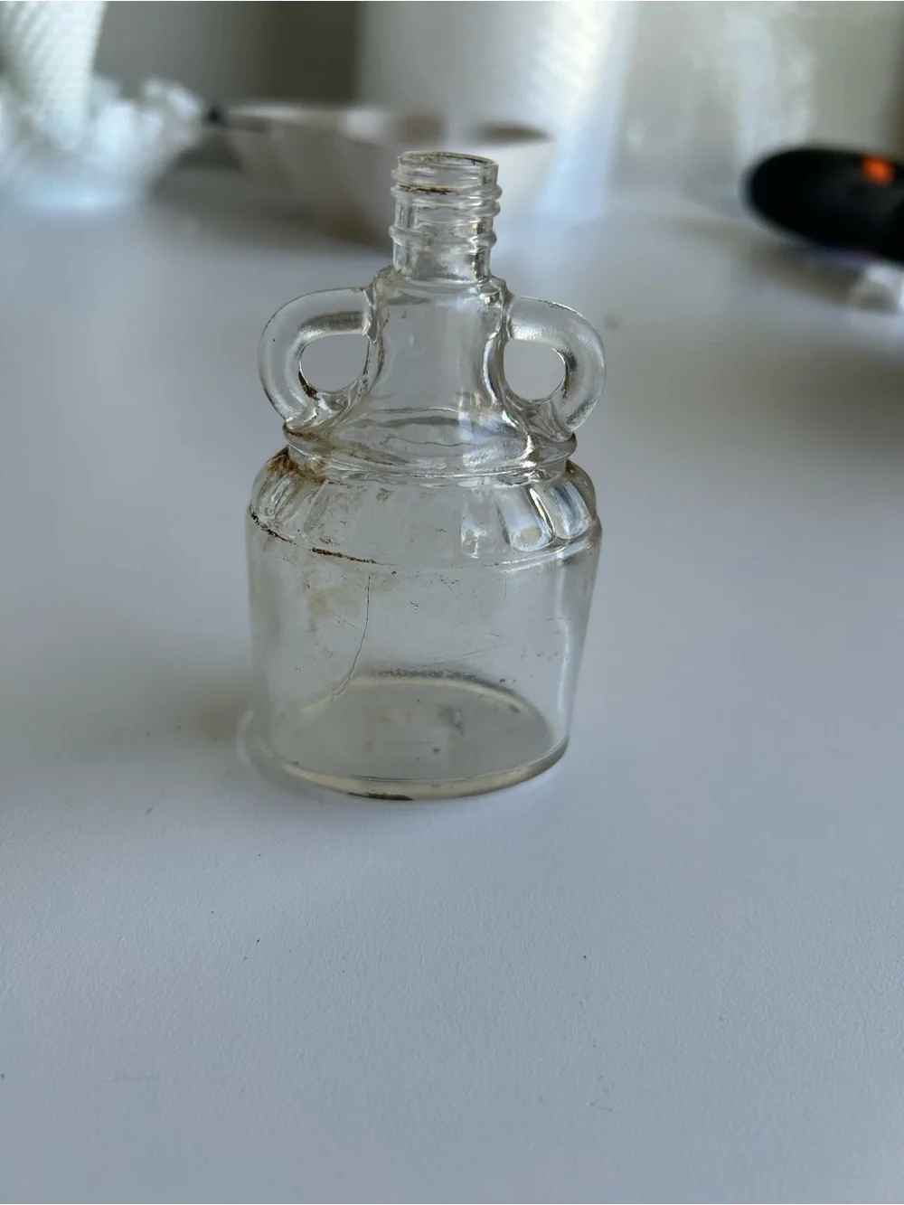 Vintage Avon etc Decorative Glass Bottles and Vanity Jar - Olive Green Accent